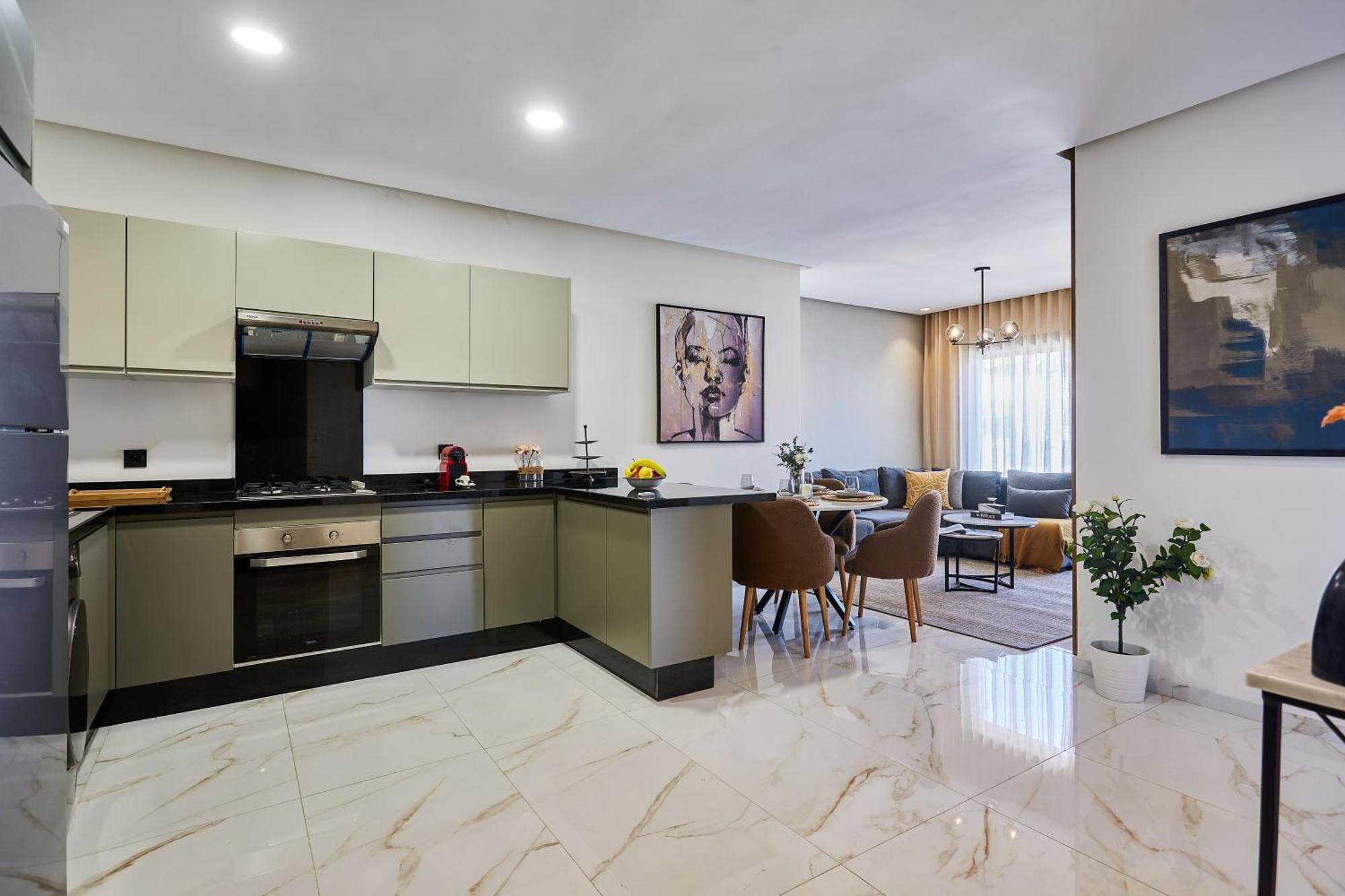 Appartement Sleek And Modern 2-Bed Unit In Downtown Casa à Casablanca Extérieur photo