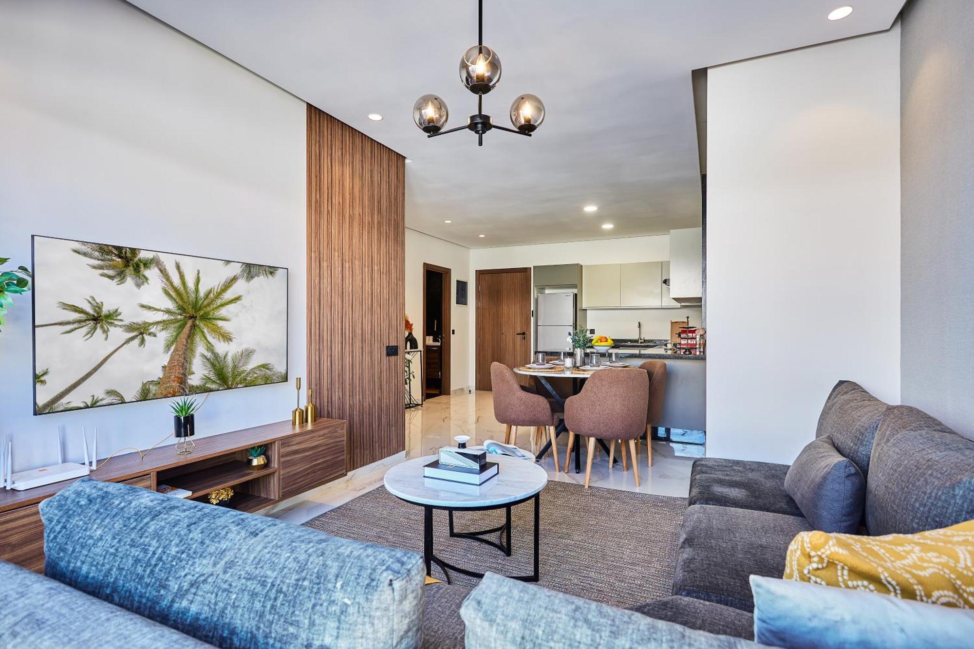 Appartement Sleek And Modern 2-Bed Unit In Downtown Casa à Casablanca Extérieur photo