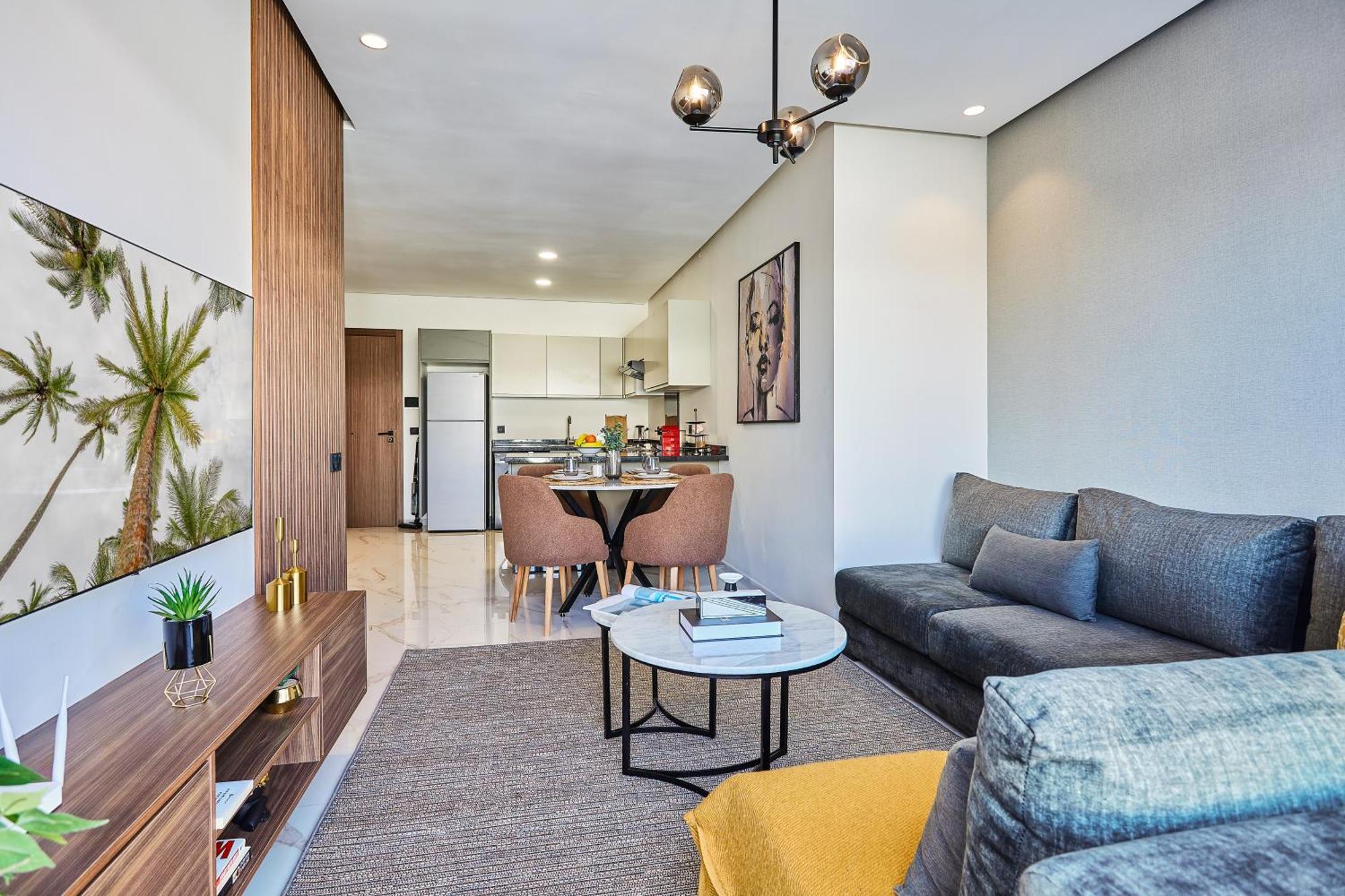 Appartement Sleek And Modern 2-Bed Unit In Downtown Casa à Casablanca Extérieur photo